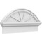Ekena Millwork Segment Arch 4 Spoke Architectural Grade PVC Combination Pediment, 30"W x 14-3/8"H x 2-3/4"P PEDPC030X145SEG04 - alternate 1